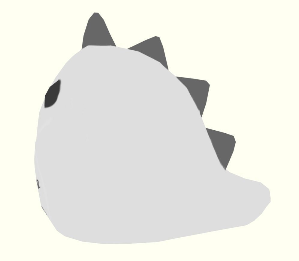 Dinosaur piggy bank LP Stylized Low-poly 3D model_14