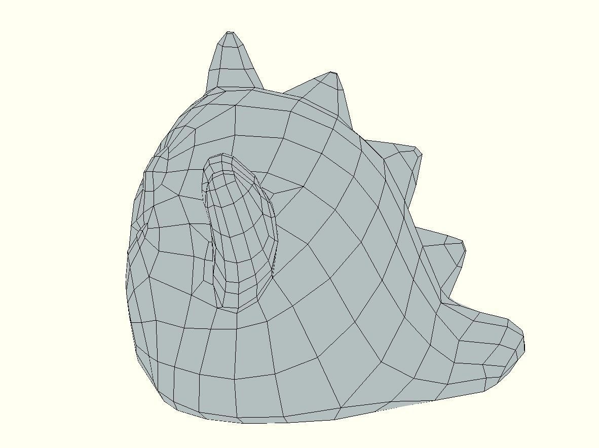 Dinosaur piggy bank LP Stylized Low-poly 3D model_11