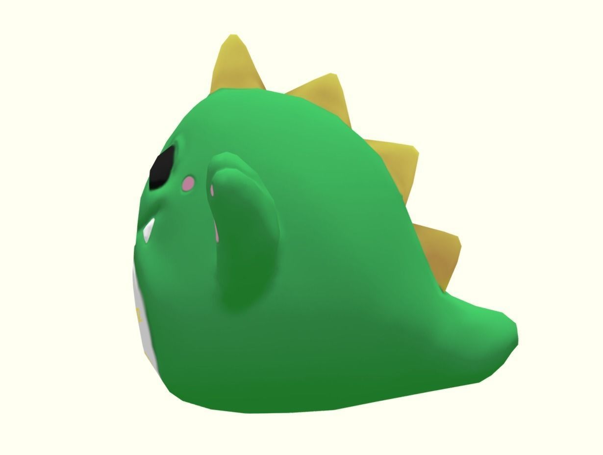 Dinosaur piggy bank LP Stylized Low-poly 3D model_10