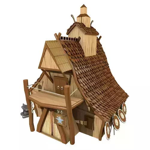 Game Ready Viking Blacksmith Low Poly