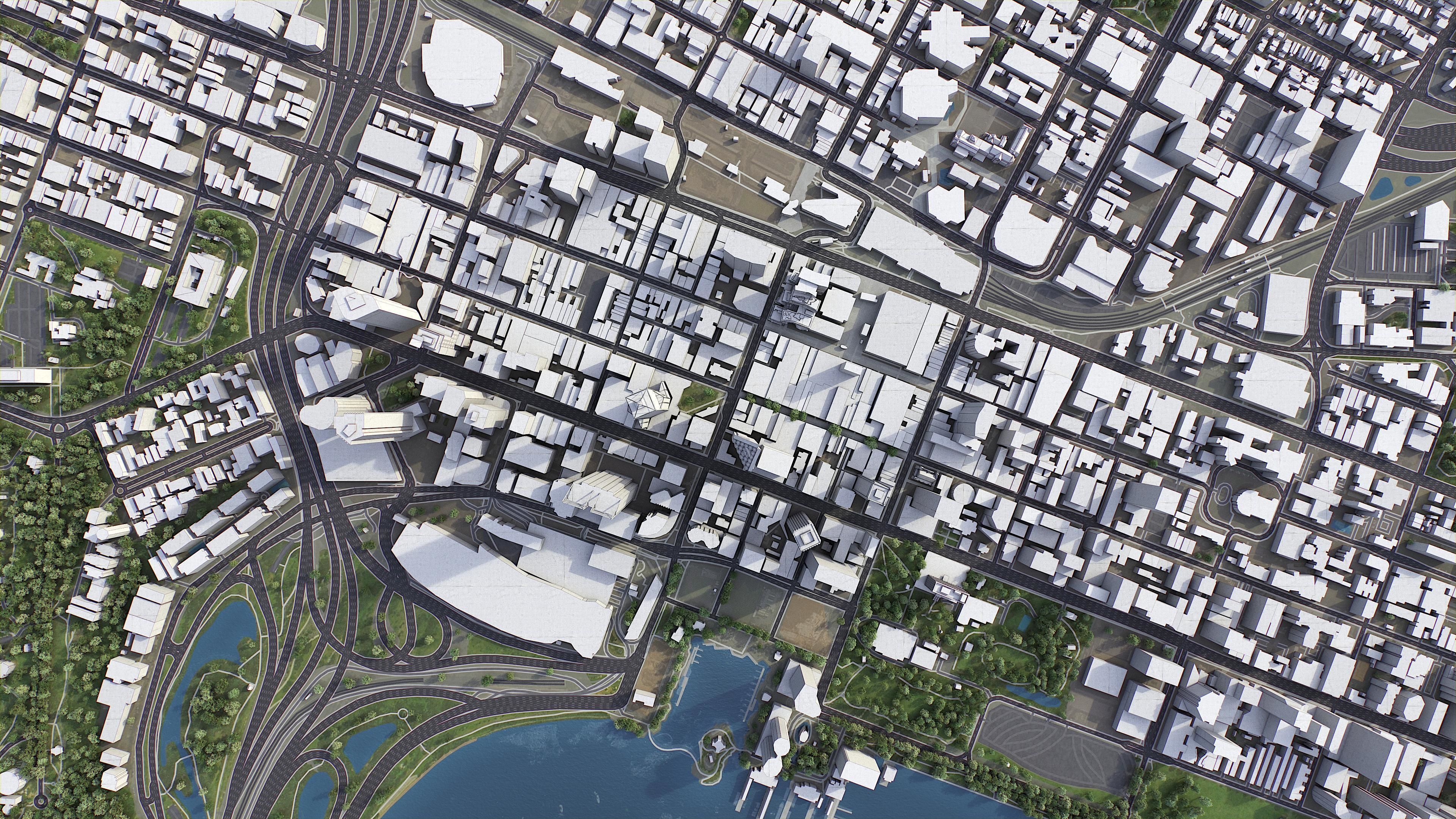 Perth Low-poly 3D model_7