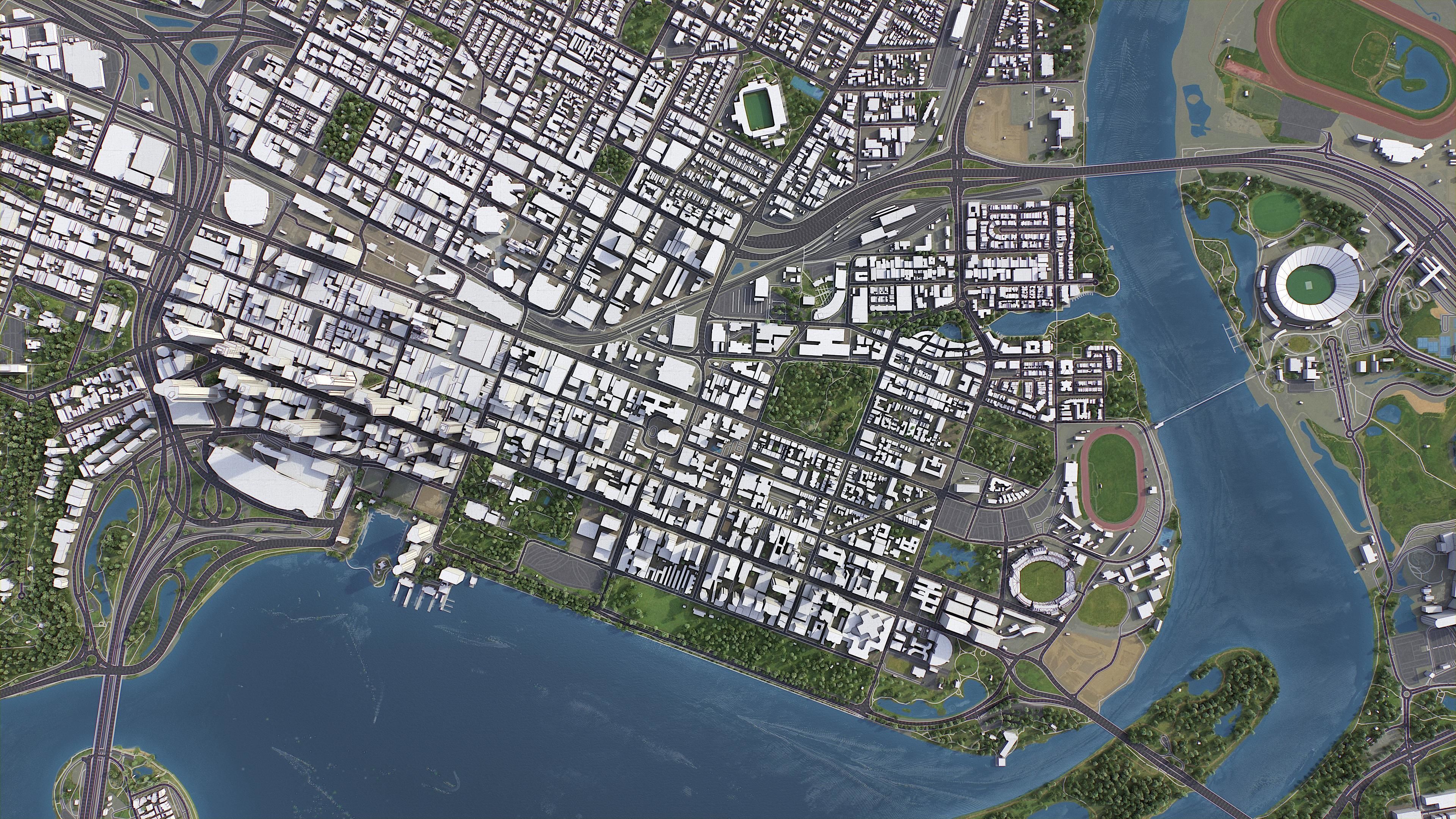 Perth Low-poly 3D model_8