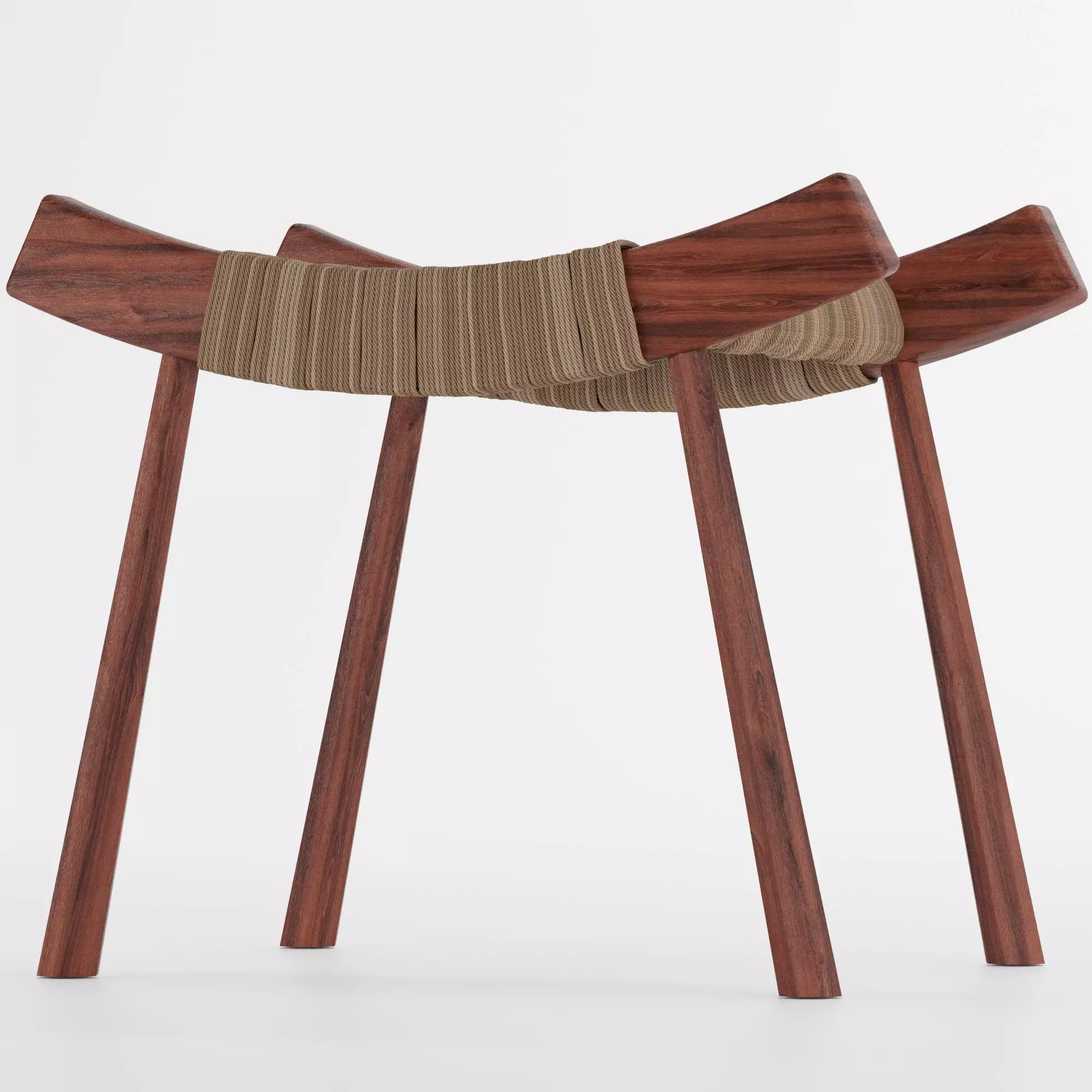 Wicker Stool 3D model
