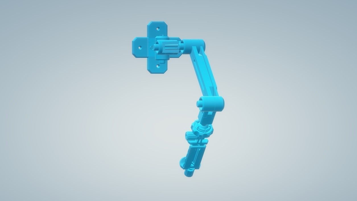 Articulated Wall Mounted Phone Holder 3D print model_11