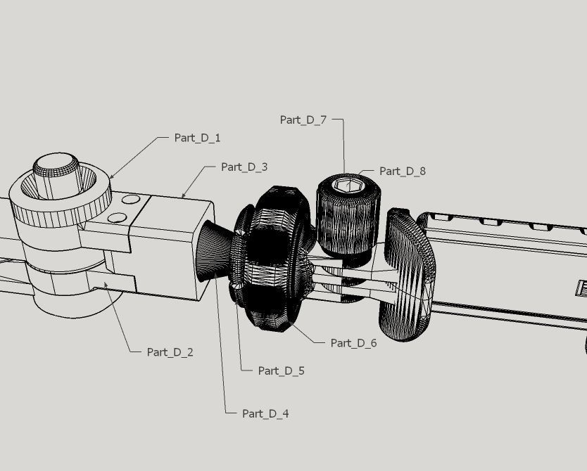 Articulated Wall Mounted Phone Holder 3D print model_6