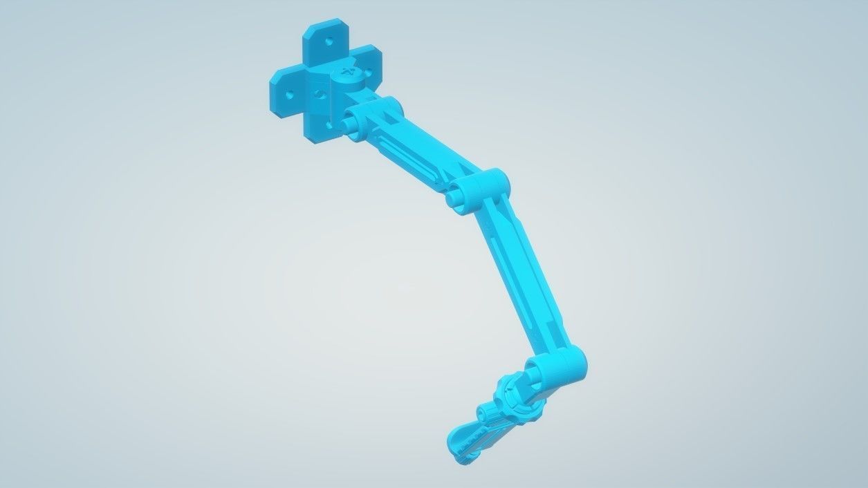 Articulated Wall Mounted Phone Holder 3D print model_12