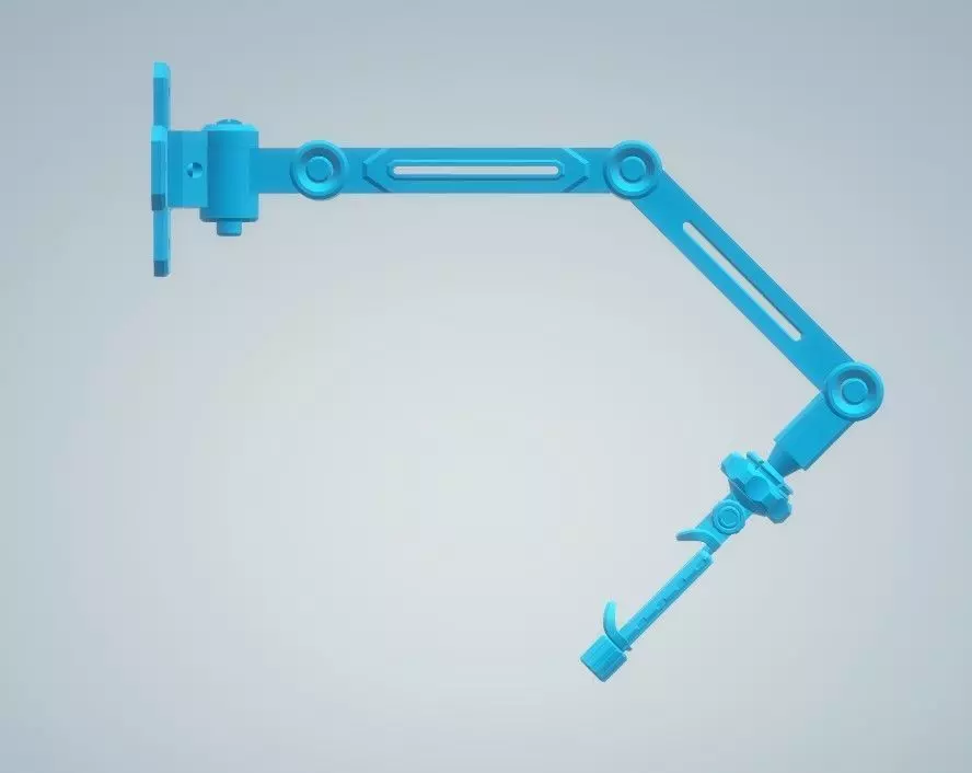 Articulated Wall Mounted Phone Holder 3D print model_0