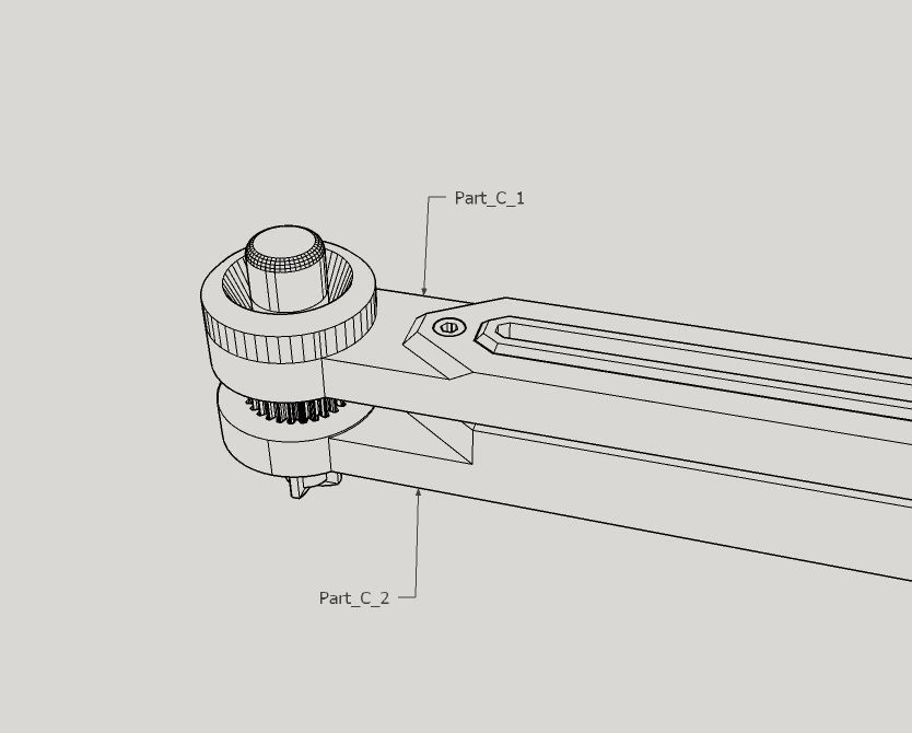 Articulated Wall Mounted Phone Holder 3D print model_5