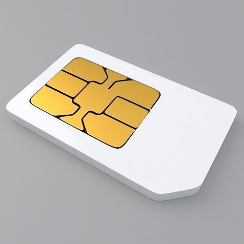 Standard Sim Card 3D model