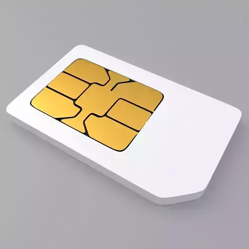 Standard Sim Card 3D model Standard Sim Card 3D model