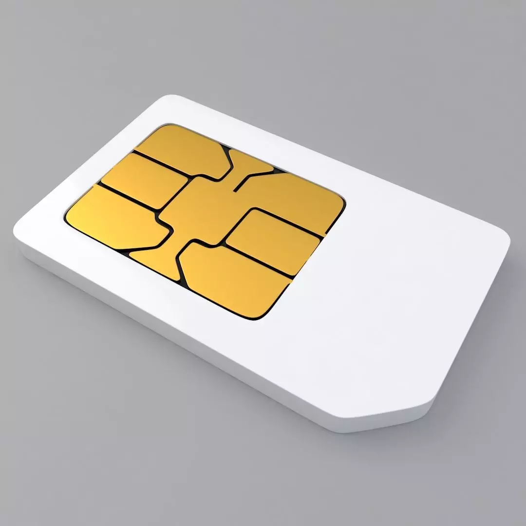 Standard Sim Card 3D model_0