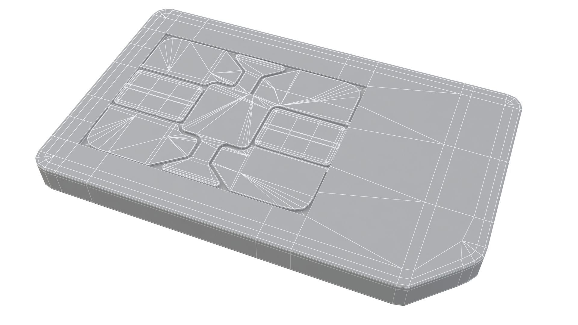 Standard Sim Card 3D model_6