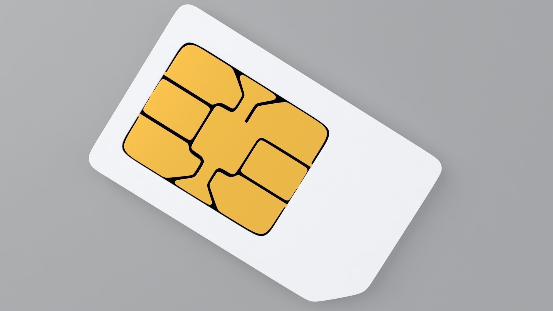 Standard Sim Card 3D model_3