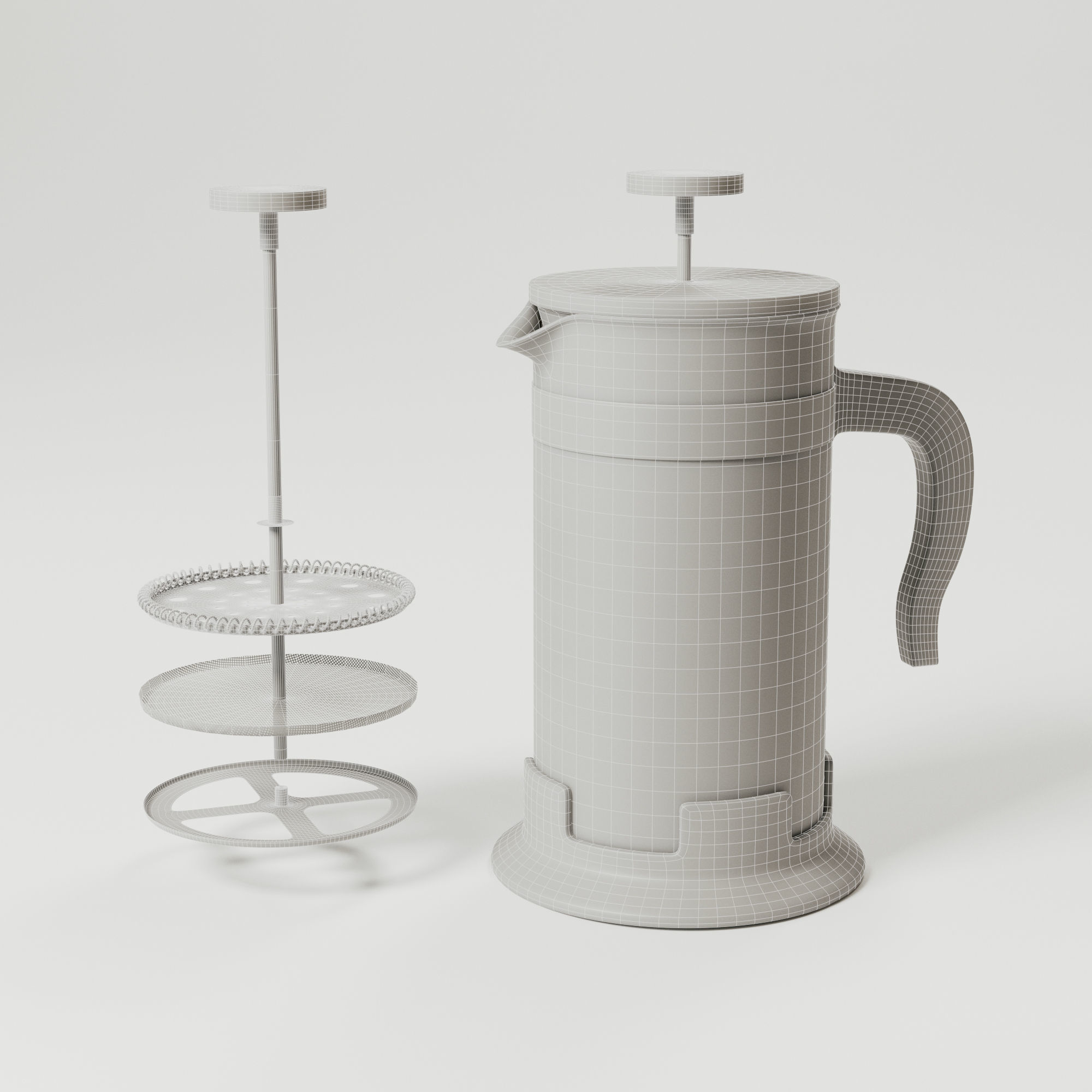 French Press 3D model_1