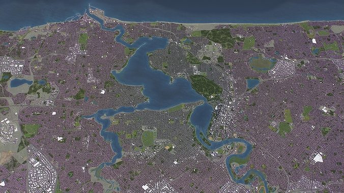 Perth - 3D City Model 3D Model Pack 7