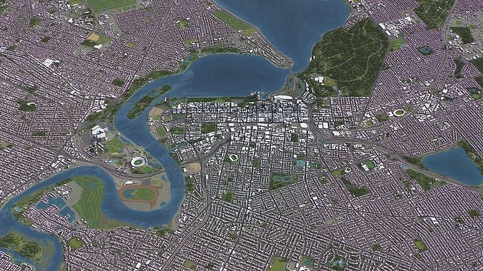 Perth - 3D City Model 3D Model Pack 4