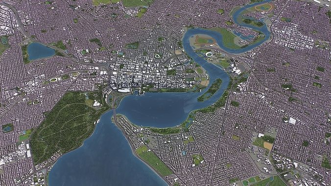 Perth - 3D City Model 3D Model Pack 3