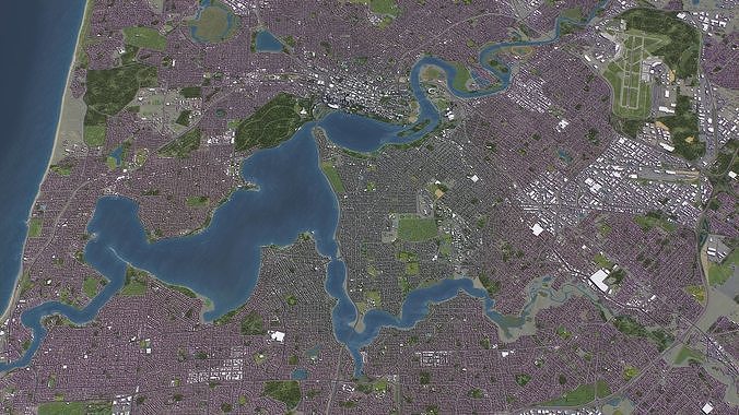 Perth - 3D City Model 3D Model Pack 6