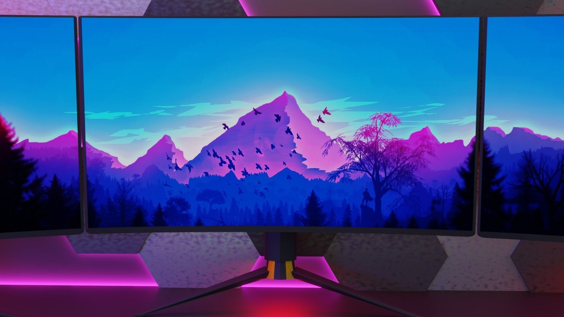 Gaming Room Lowpoly Isometric 3D model Low-poly 3D model_3