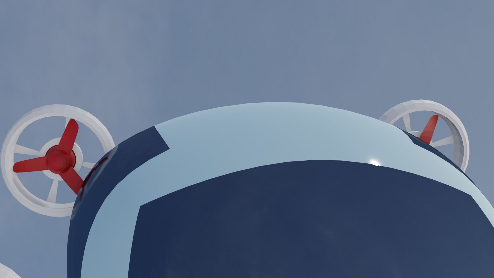 Flying Car Drone Low-poly 3D model_10