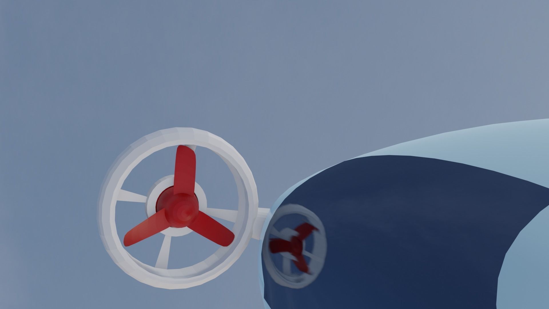 Flying Car Drone Low-poly 3D model_9