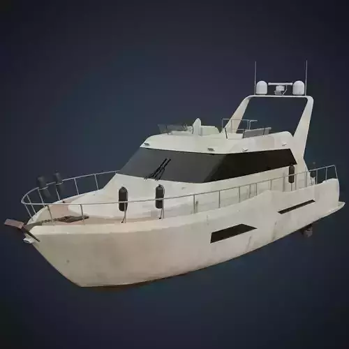 Motor Yacht 1B Low-poly 3D model