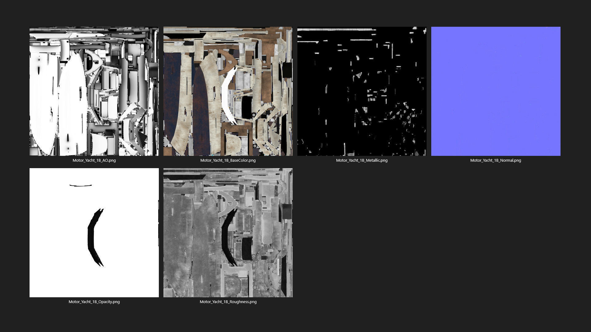 Motor Yacht 1B Low-poly 3D model_13