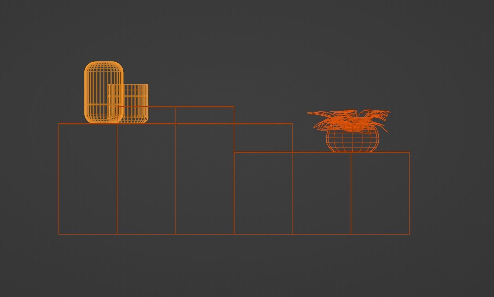 Hexagon Coffee Table Low-poly 3D model_8