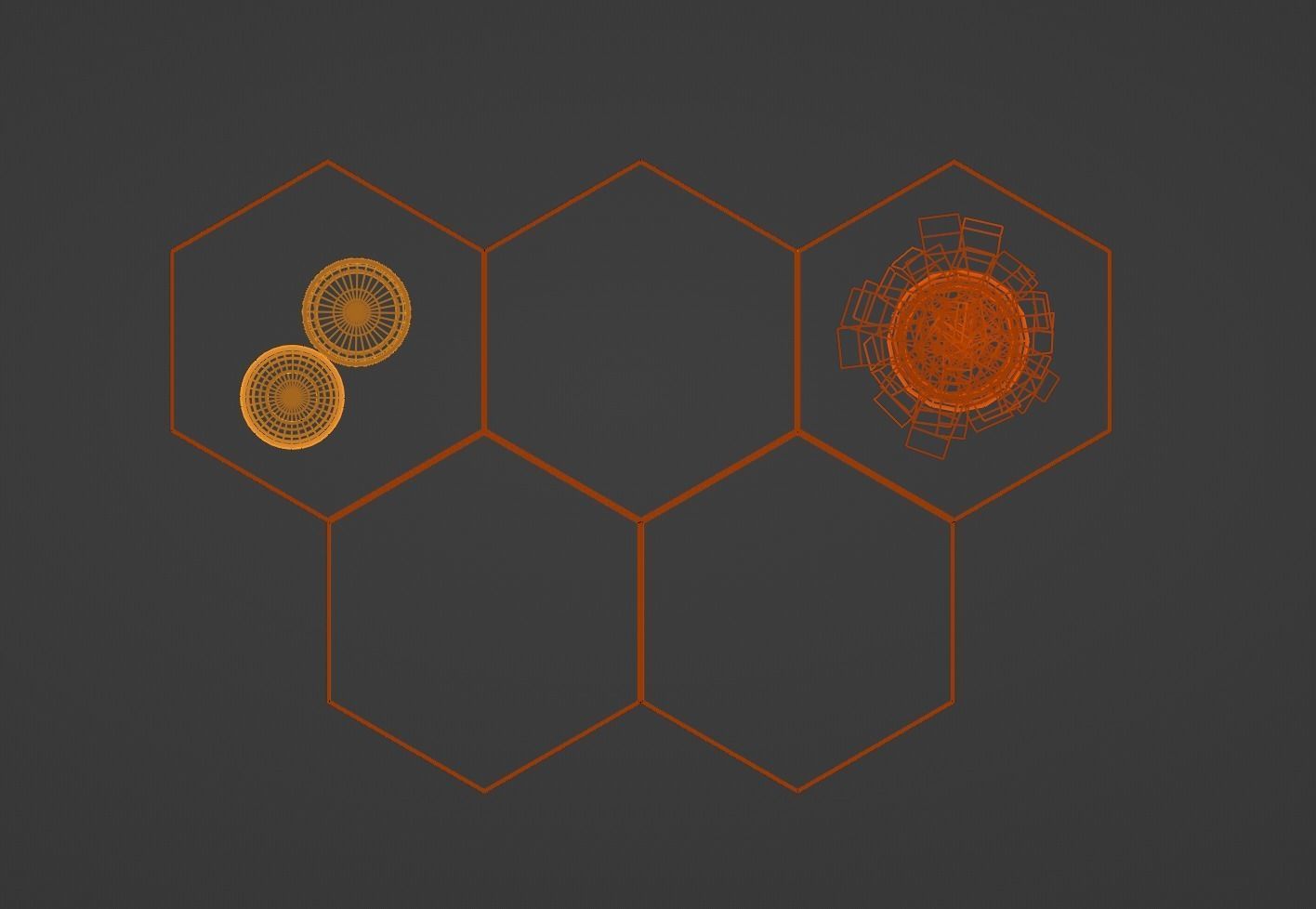 Hexagon Coffee Table Low-poly 3D model_7