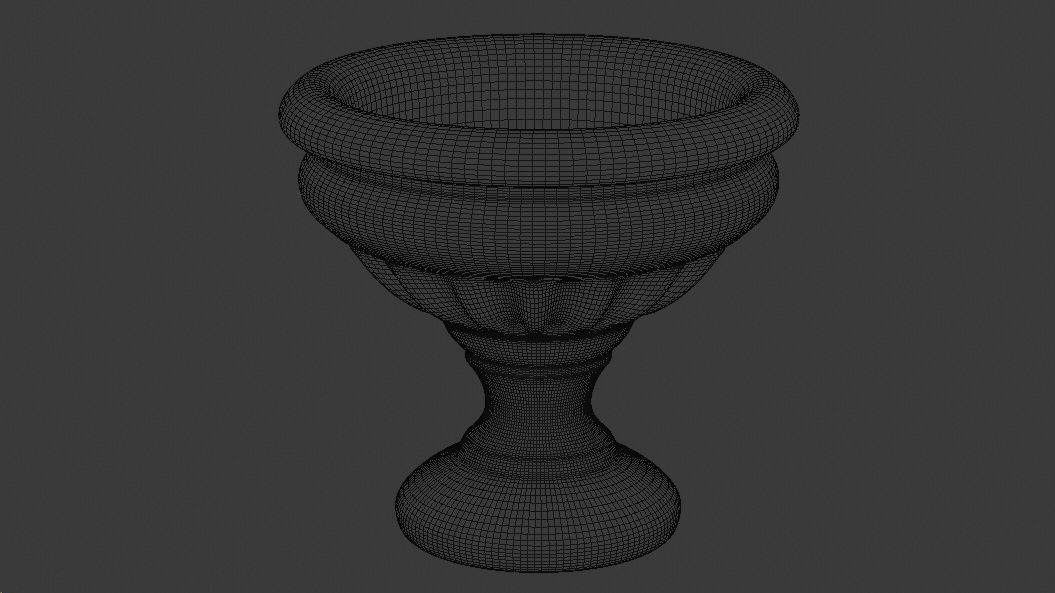 Garden vase 3D model_2