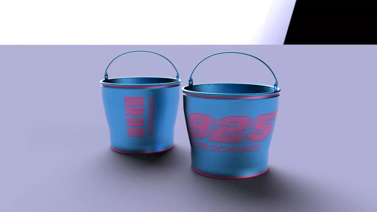 metal bucket Free 3D model