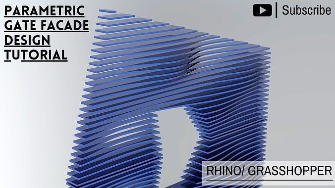 Parametric Wall Facade Design Grasshopper Rhino Model 3D model | CGTrader