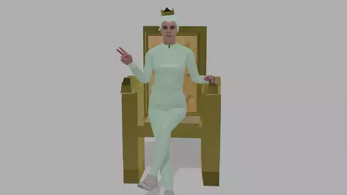 queen on throne