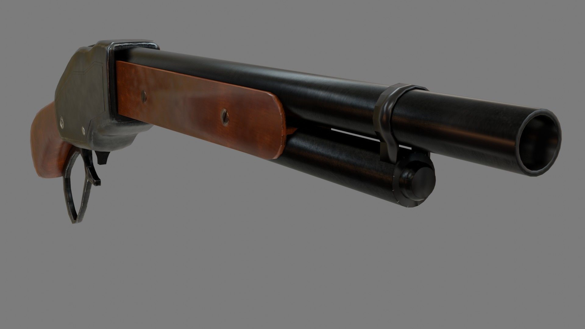 3D model Winchester 1887 - Rigged - Game Ready - PBR VR / AR / low-poly ...