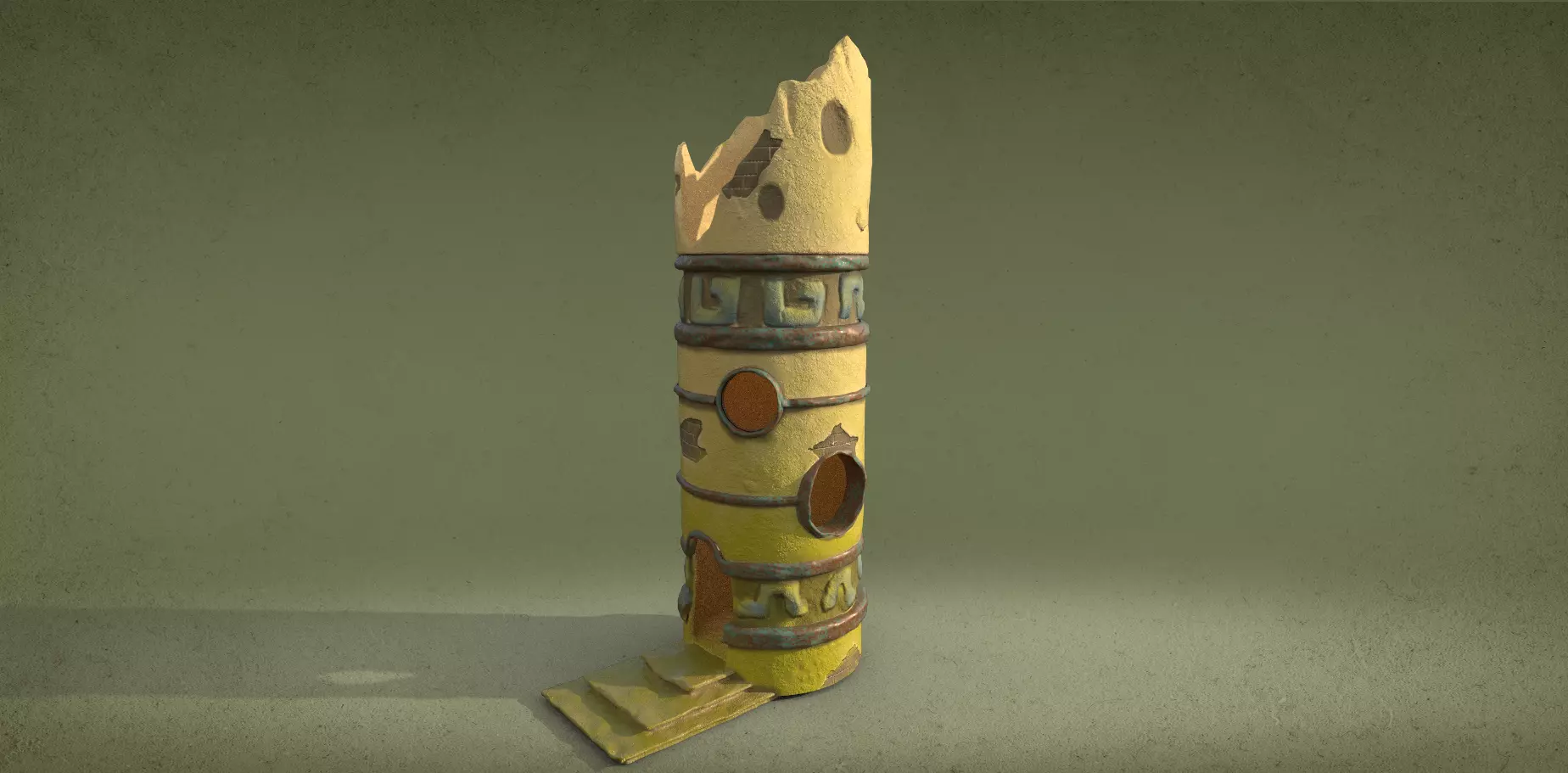 Dilapidated Tower 3D model