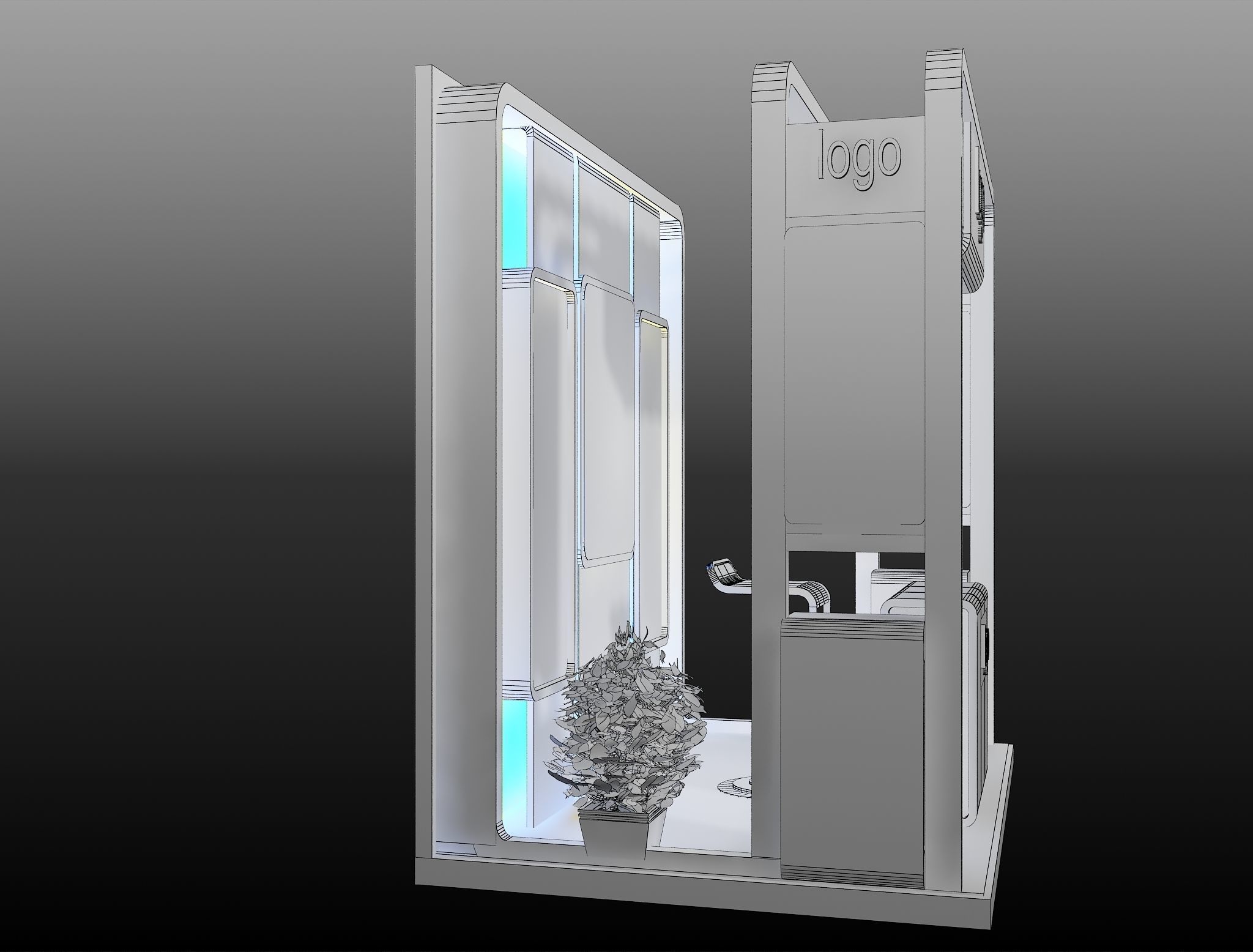 Booth Exhibition Stand a478b 3D model_9