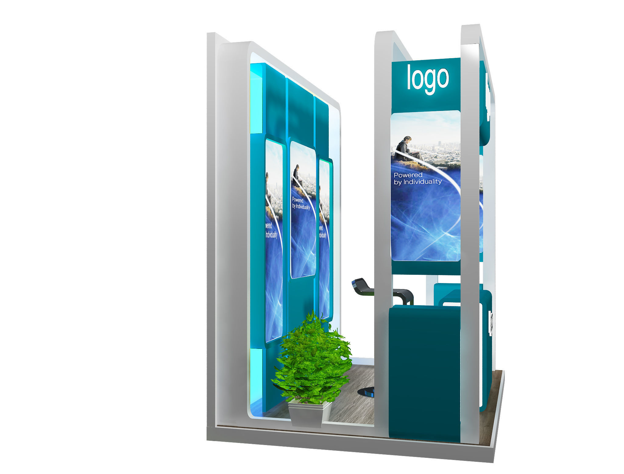 Booth Exhibition Stand a478b 3D model_8