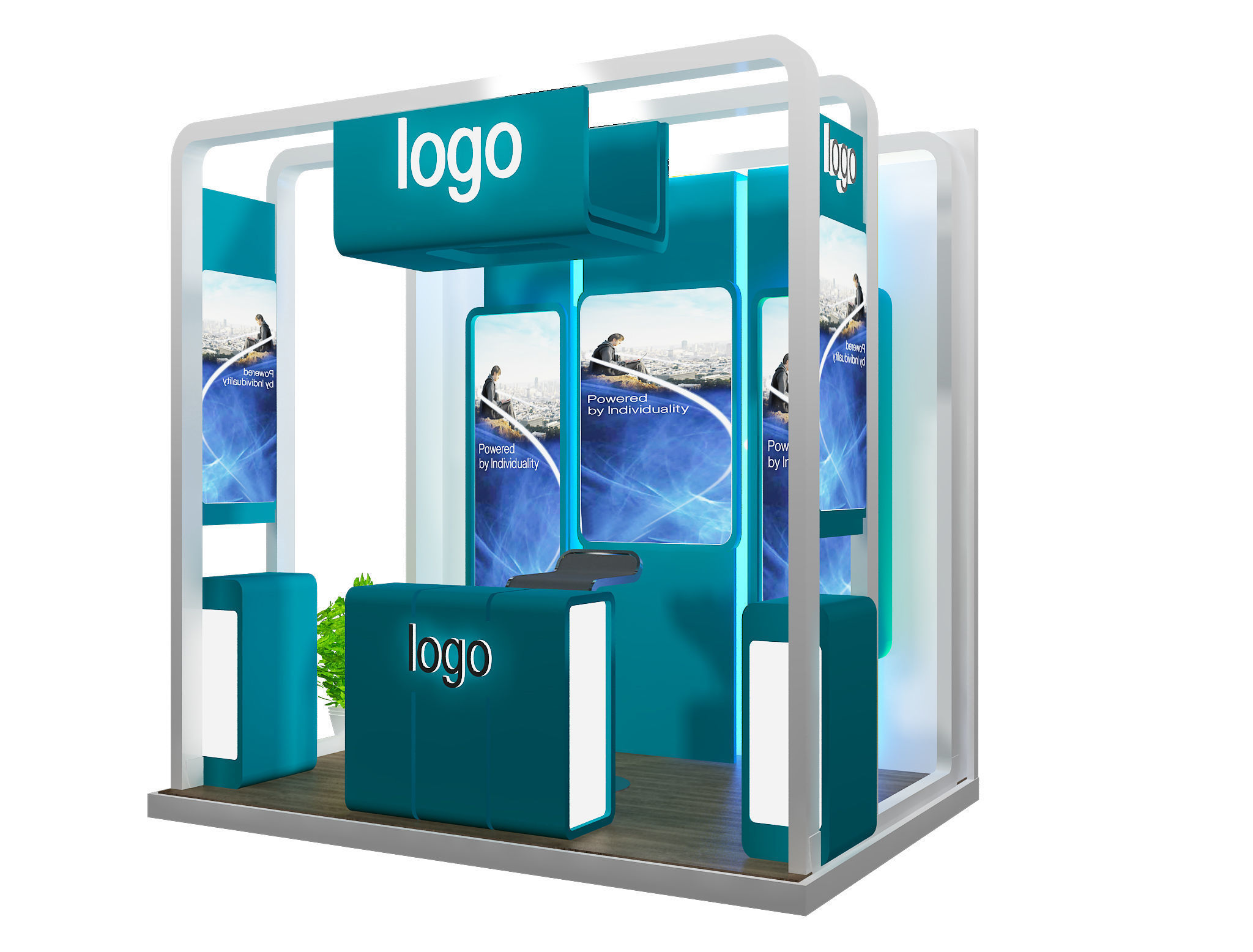 Booth Exhibition Stand a478b 3D model_2