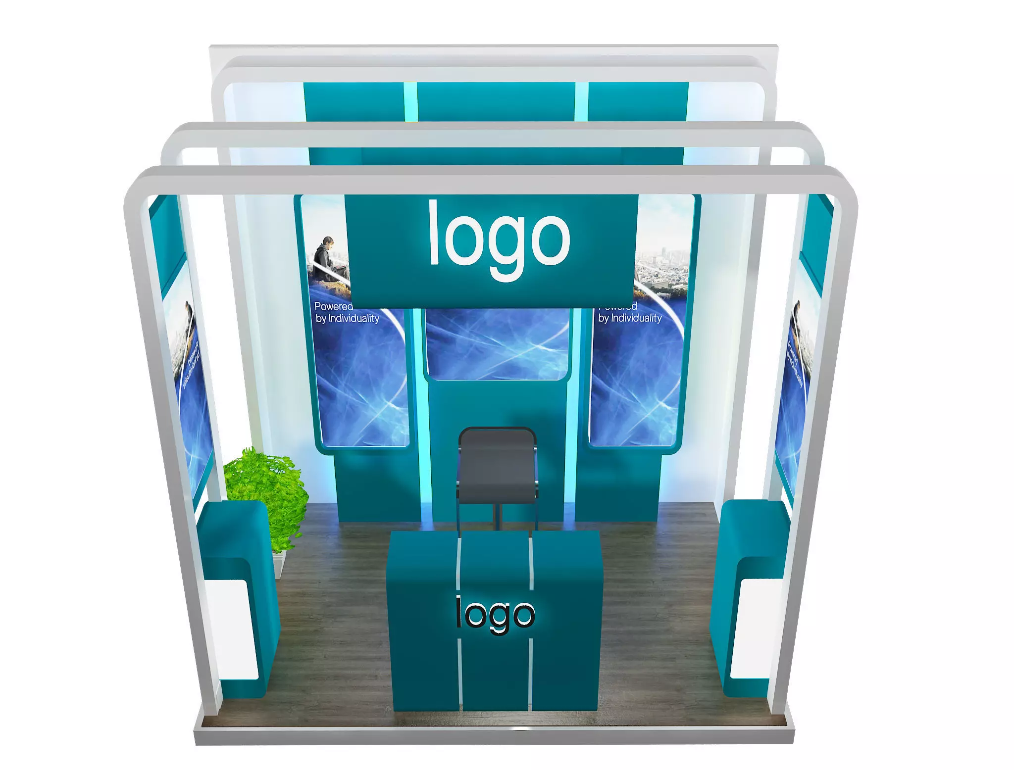 Booth Exhibition Stand a478b 3D model_0