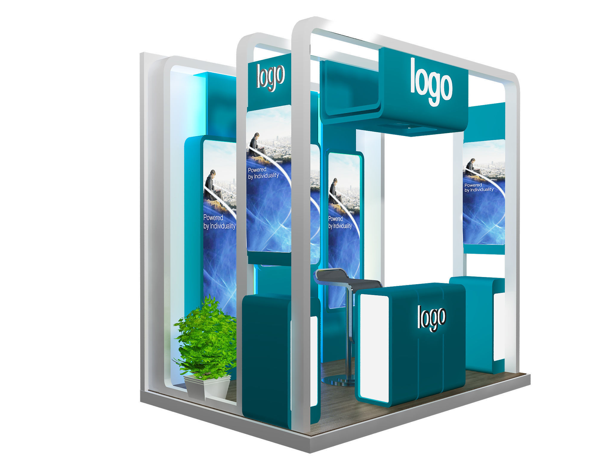Booth Exhibition Stand a478b 3D model_4