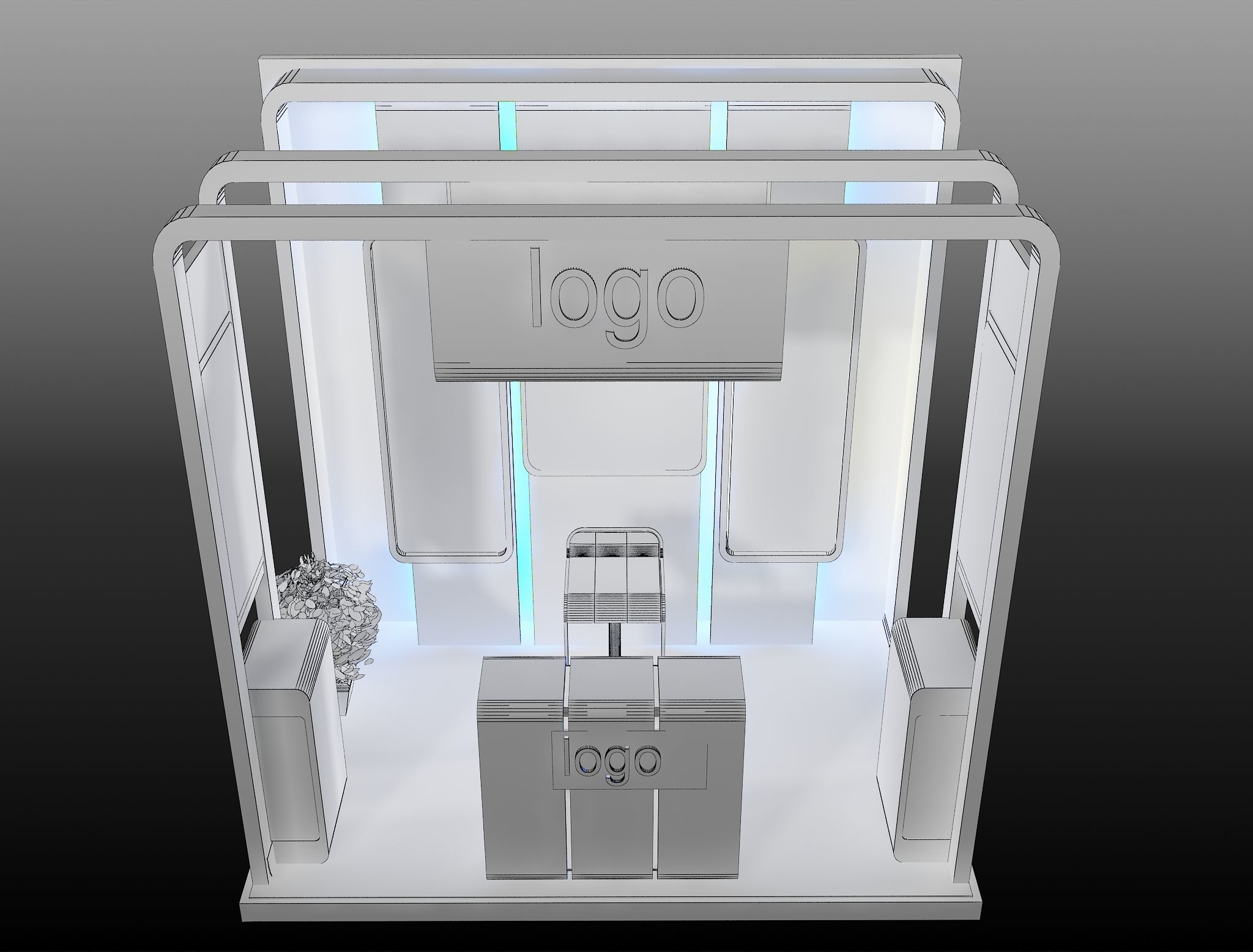 Booth Exhibition Stand a478b 3D model_1