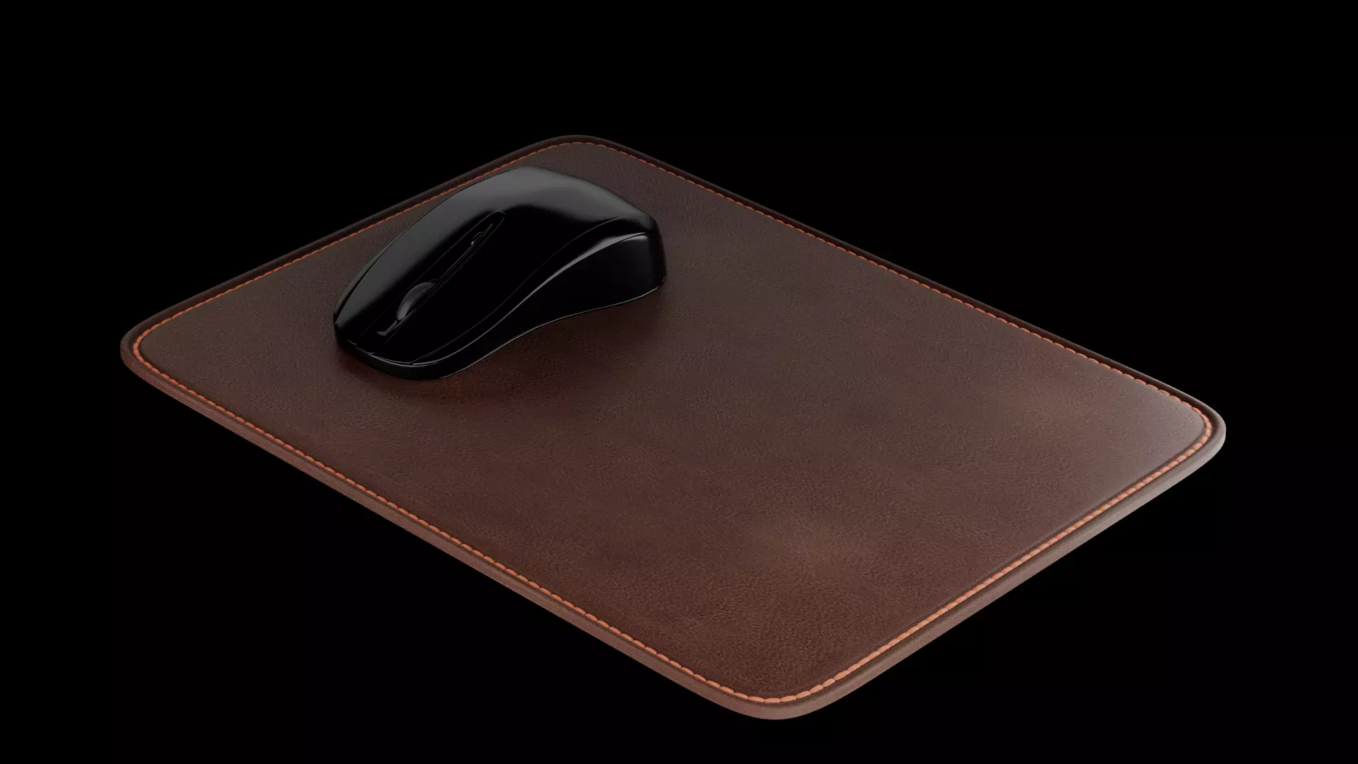 Computer mouse and pad Free 3D model