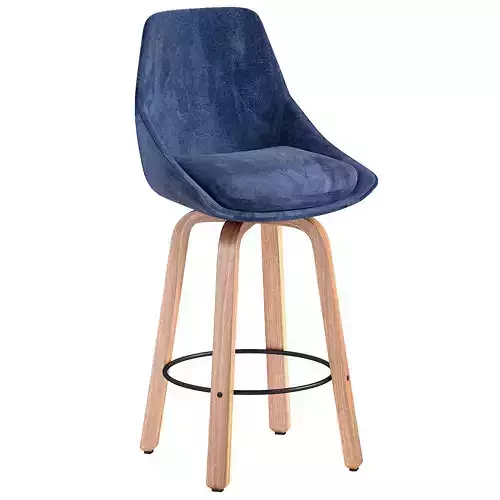 Fraser Set 2 Counter-Height Stools - Blue Corduroy