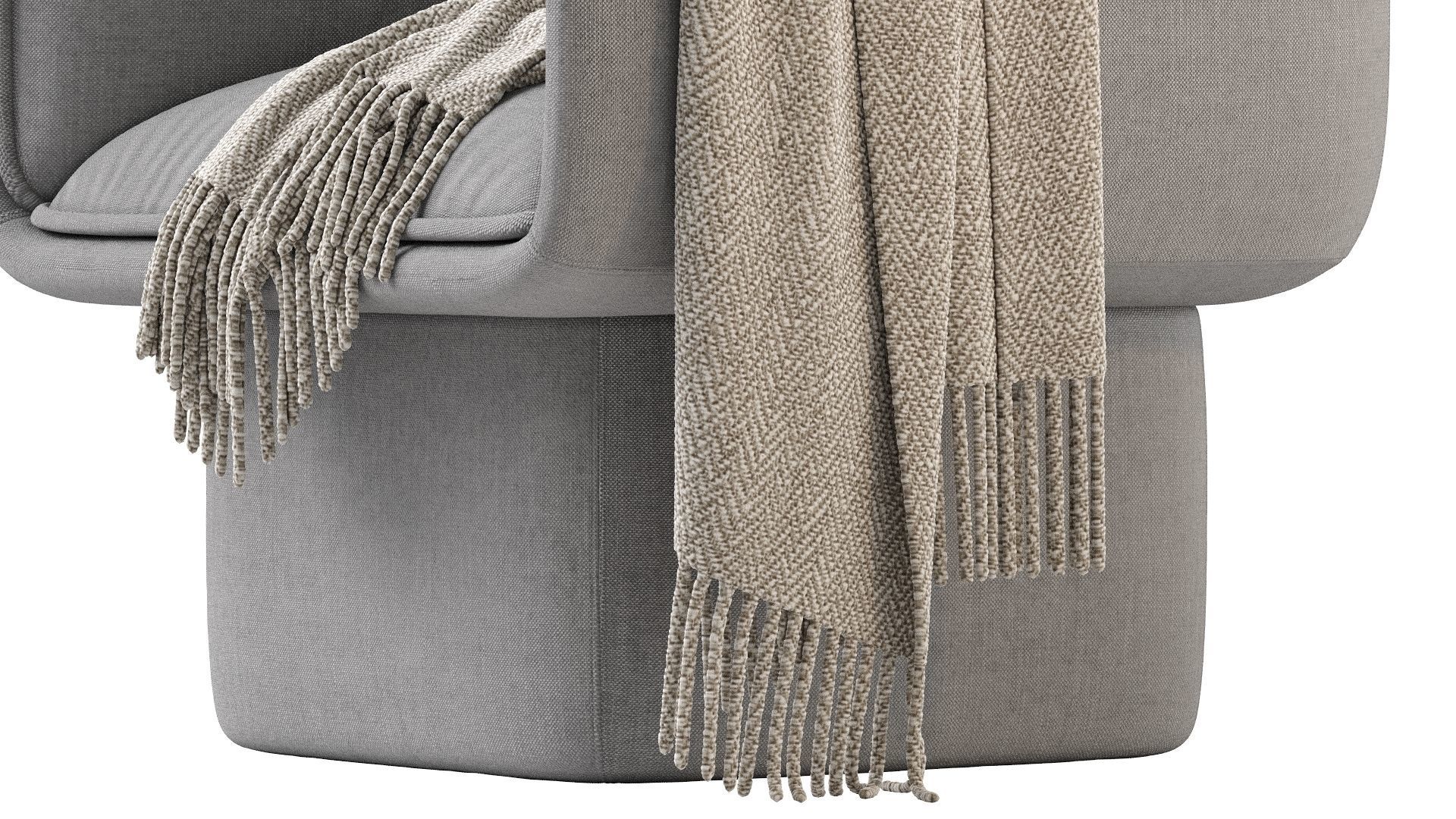 Missana BLOCK ARMCHAIR Fabric 3D model_4