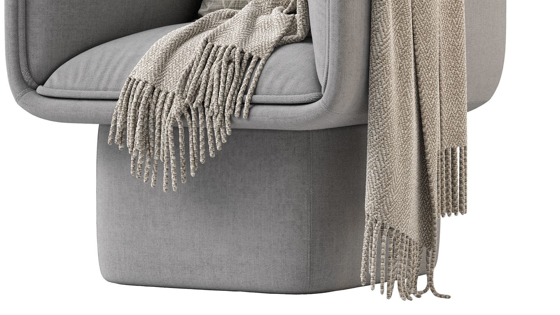 Missana BLOCK ARMCHAIR Fabric 3D model_5