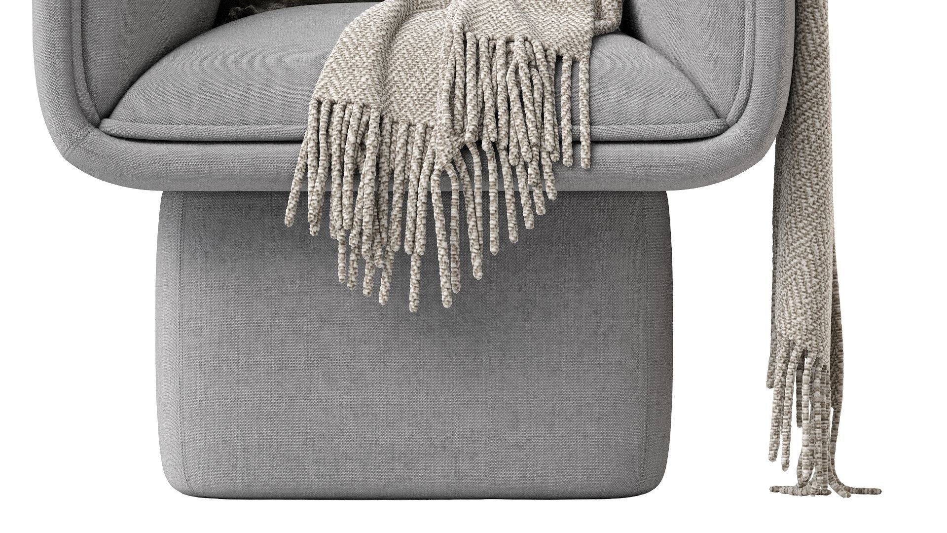 Missana BLOCK ARMCHAIR Fabric 3D model_9