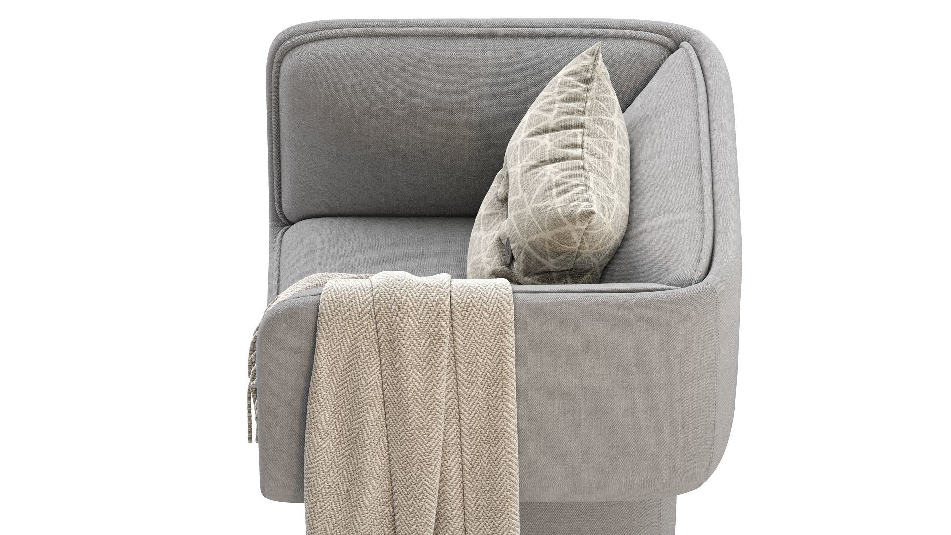 Missana BLOCK ARMCHAIR Fabric 3D model_14