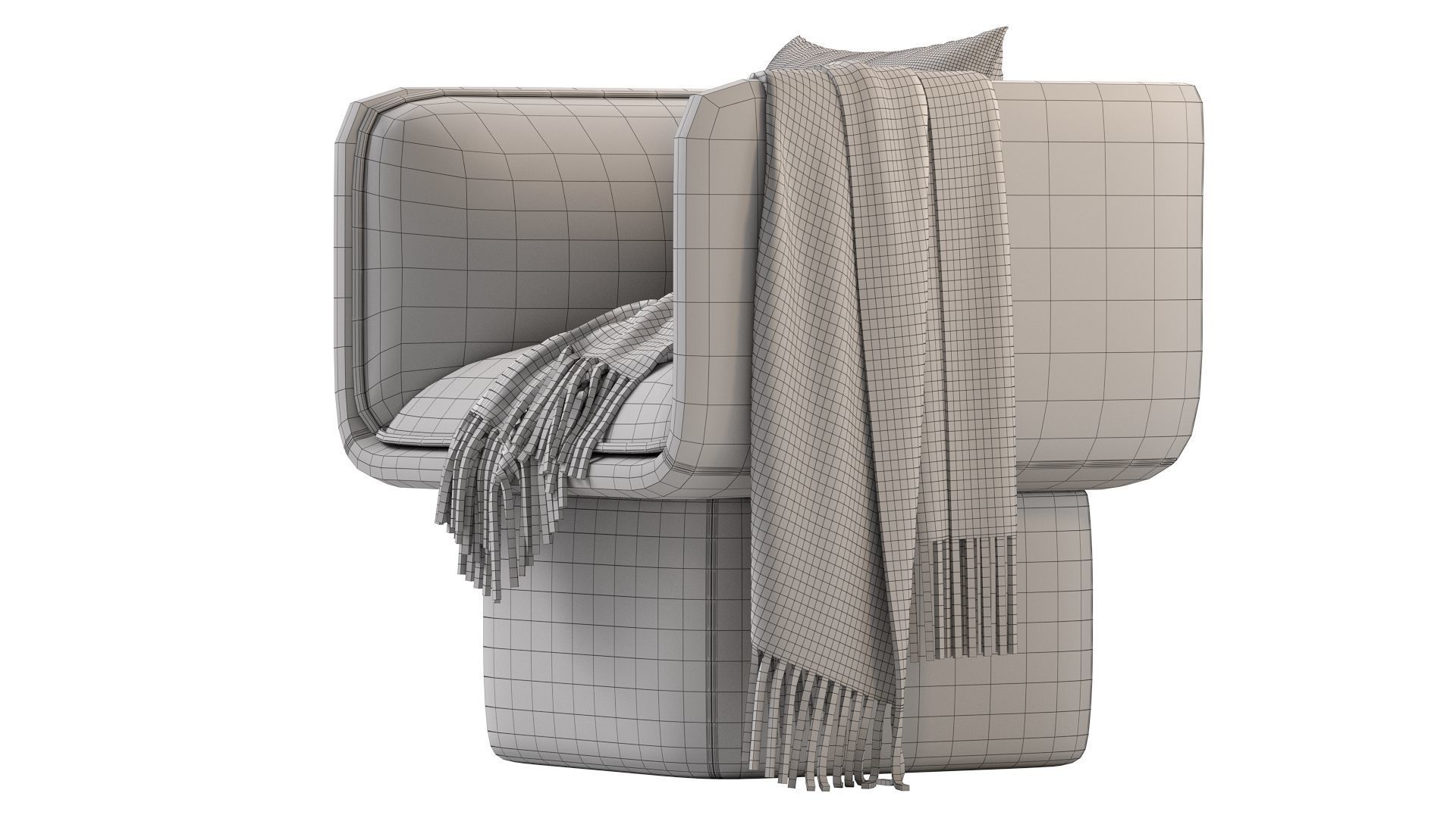 Missana BLOCK ARMCHAIR Fabric 3D model_17