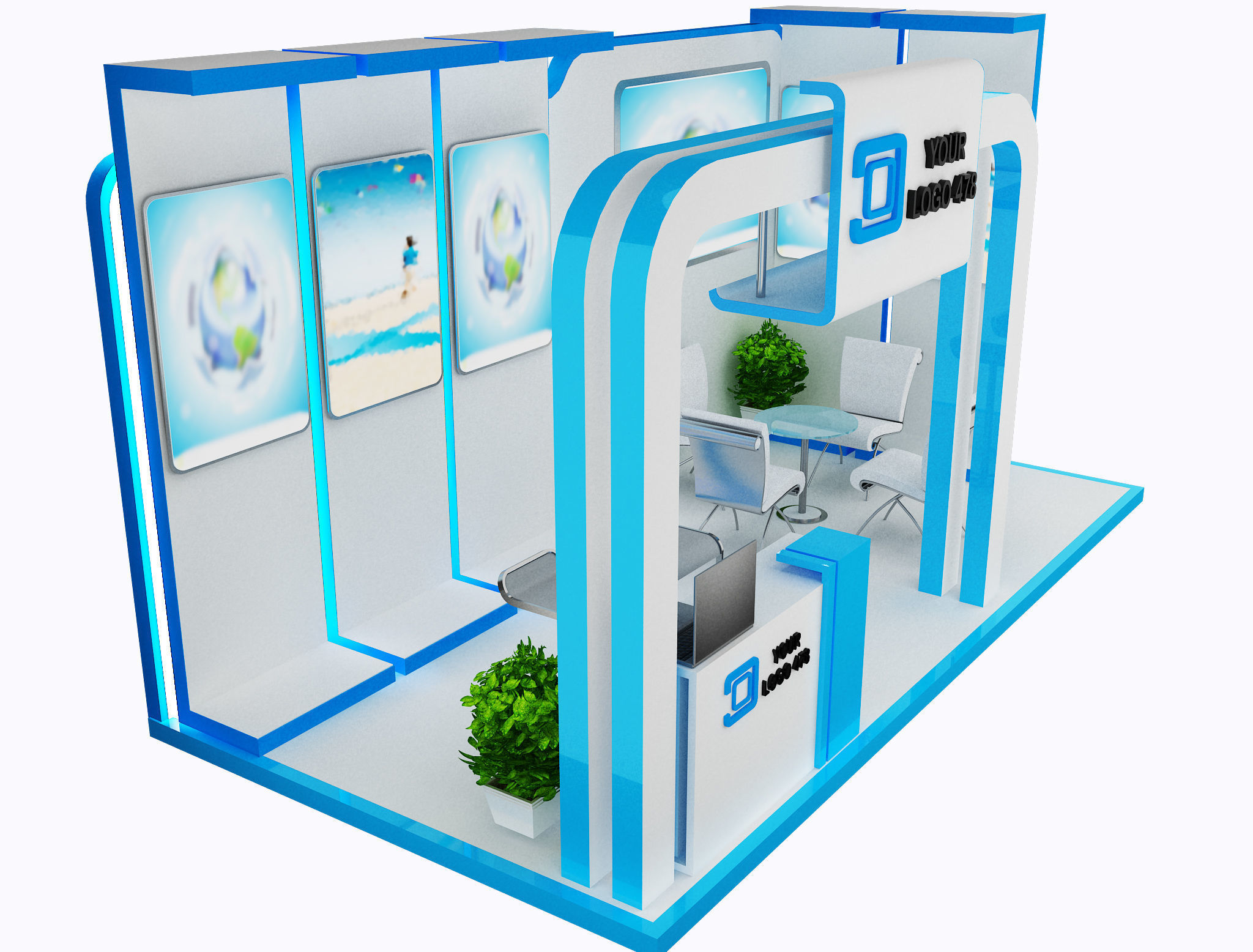 Booth Exhibition Stand a478e 3D model_8