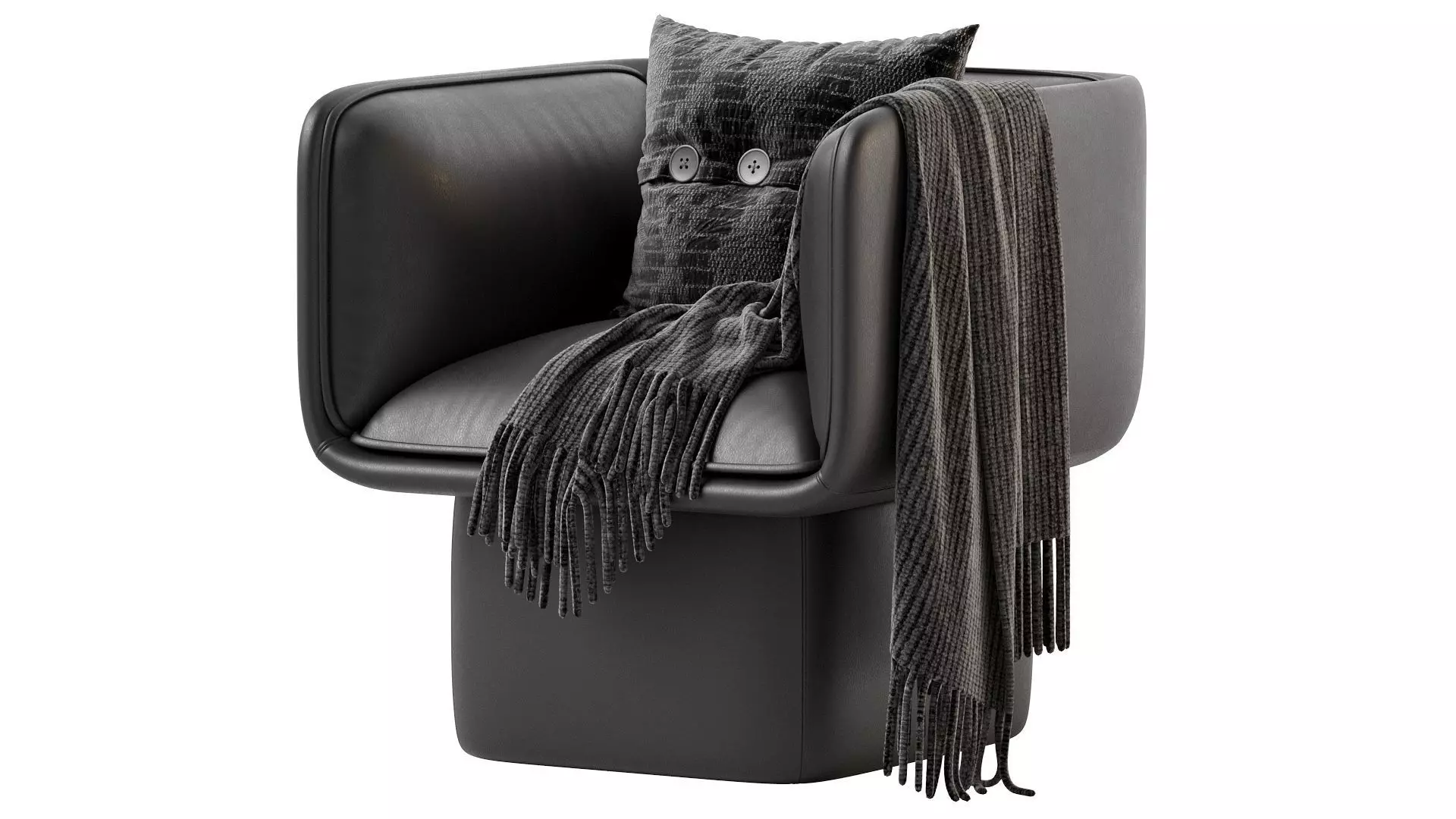 Missana BLOCK ARMCHAIR Black 3D model
